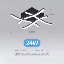 Modern 24W LED Ceiling Light 3 Color Adjustable Lighting.
