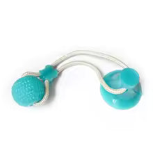 Interactive Dog Chew Toy with Suction Cup, TPR Ball & Rope