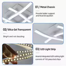 Modern 24W LED Ceiling Light 3 Color Adjustable Lighting.