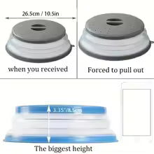 Collapsible Microwave Food Cover Splash Proof Cooking Lid